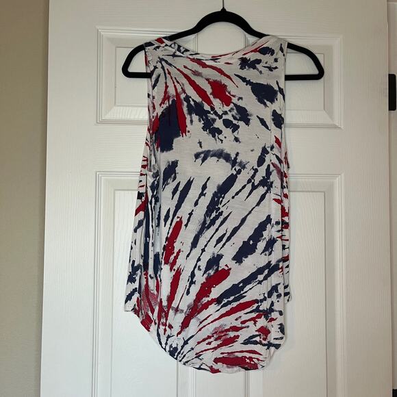 USA Red White and Blue Tye Dye Tank - Picture 3 of 3